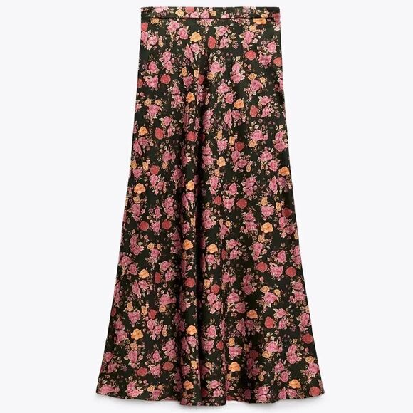 ZARA FLORAL PRINT SKIRT - Picture 7 of 10